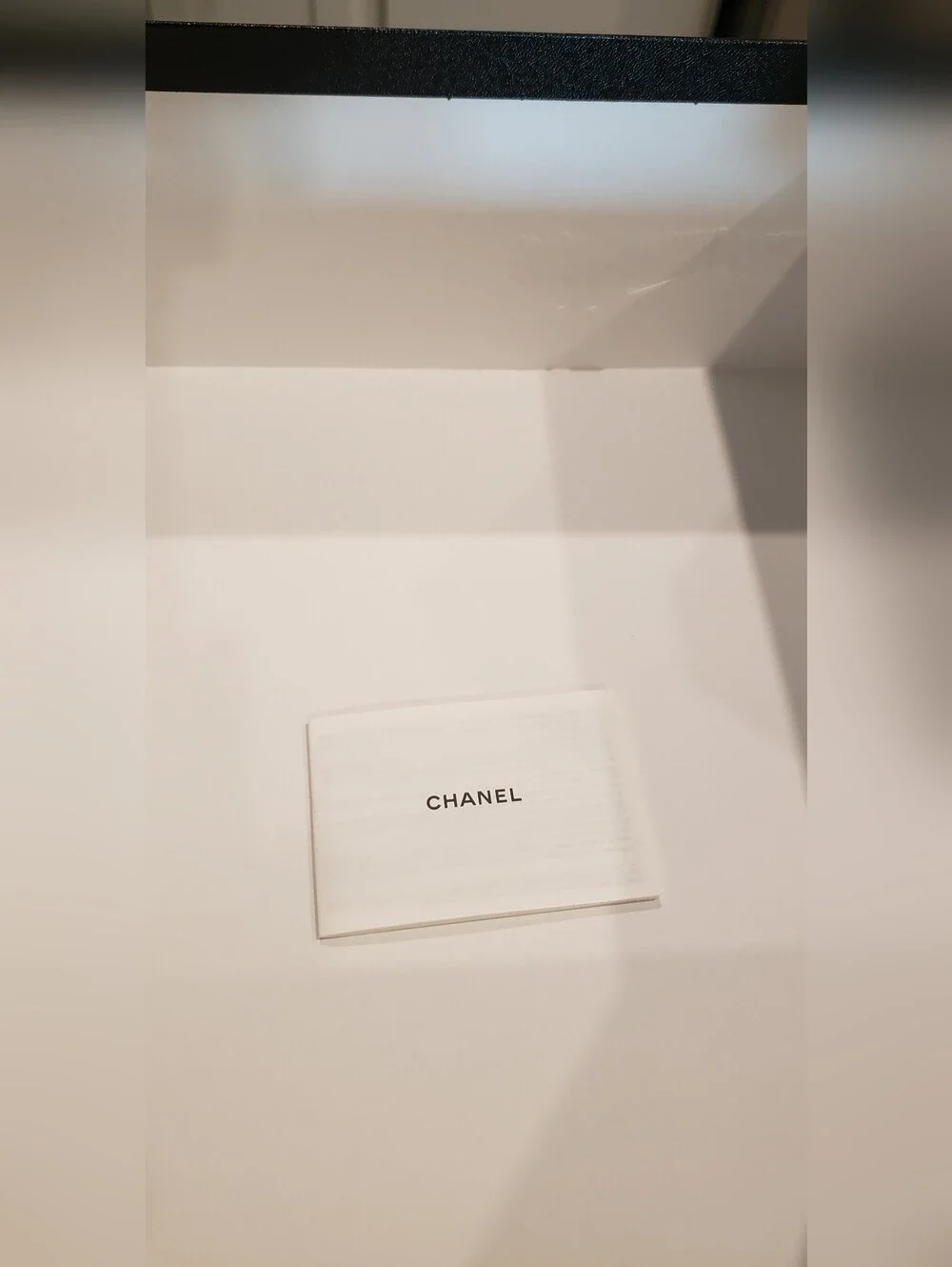 CHANEL Black Shoe Box with White Logo